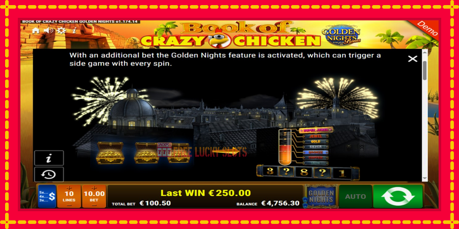 Book of Crazy Chicken Golden Nights: สล็อตแมชชีนพร้อมกราฟิกที่ทันสมัย, รูปภาพ 6