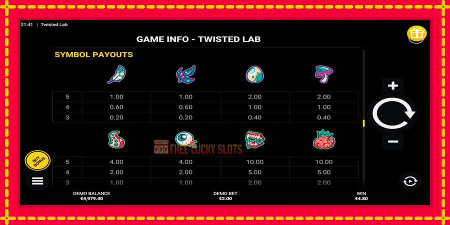 Twisted Lab: สล็อตแมชชีนพร้อมกราฟิกที่ทันสมัย, รูปภาพ 6