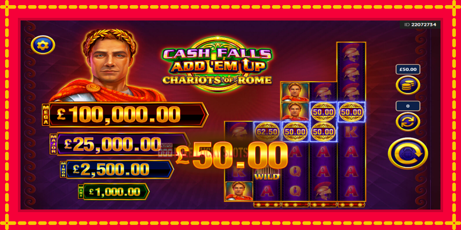 Cash Falls: Add Em Up Chariots of Rome: สล็อตแมชชีนพร้อมกราฟิกที่ทันสมัย, รูปภาพ 3