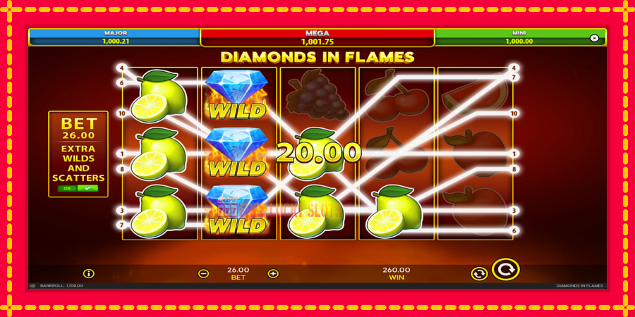 Diamonds in Flames: สล็อตแมชชีนพร้อมกราฟิกที่ทันสมัย, รูปภาพ 6