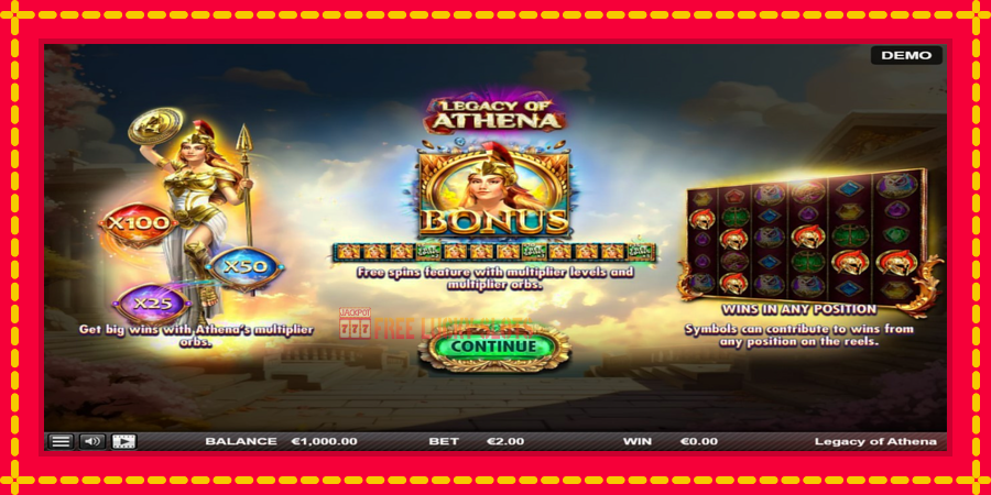 Legacy of Athena: สล็อตแมชชีนพร้อมกราฟิกที่ทันสมัย, รูปภาพ 1