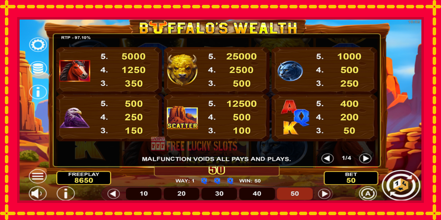 Buffalos Wealth: สล็อตแมชชีนพร้อมกราฟิกที่ทันสมัย, รูปภาพ 5