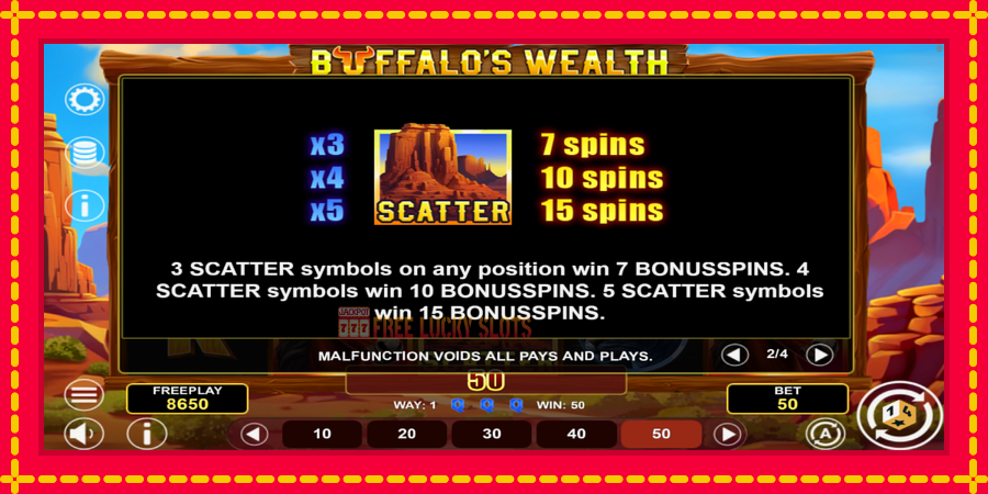 Buffalos Wealth: สล็อตแมชชีนพร้อมกราฟิกที่ทันสมัย, รูปภาพ 6