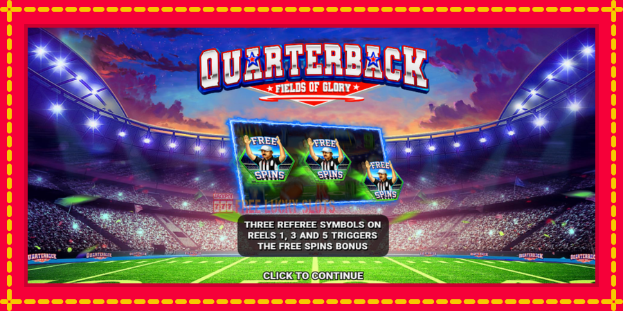 Quarterback Fields of Glory: สล็อตแมชชีนพร้อมกราฟิกที่ทันสมัย, รูปภาพ 1