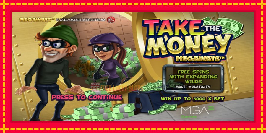 Take the Money Megaways: สล็อตแมชชีนพร้อมกราฟิกที่ทันสมัย, รูปภาพ 1