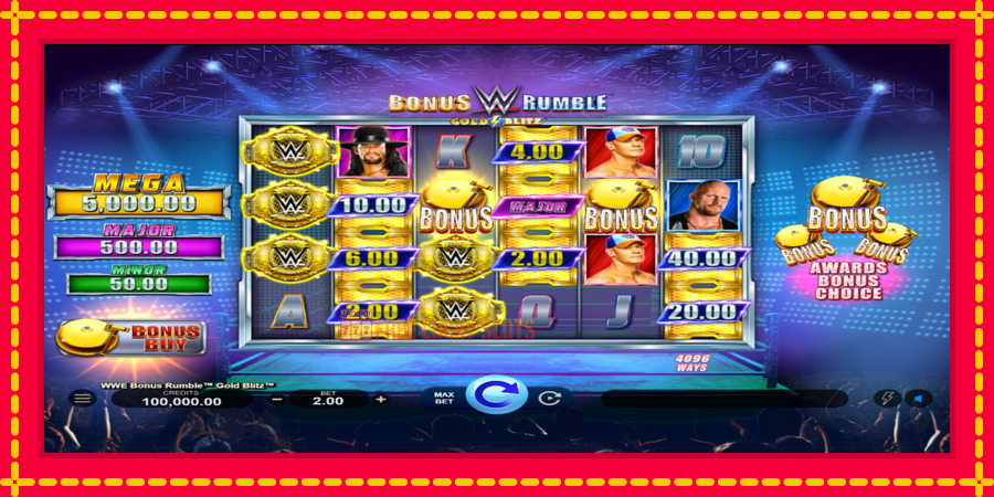 WWE Bonus Rumble Gold Blitz: สล็อตแมชชีนพร้อมกราฟิกที่ทันสมัย, รูปภาพ 1