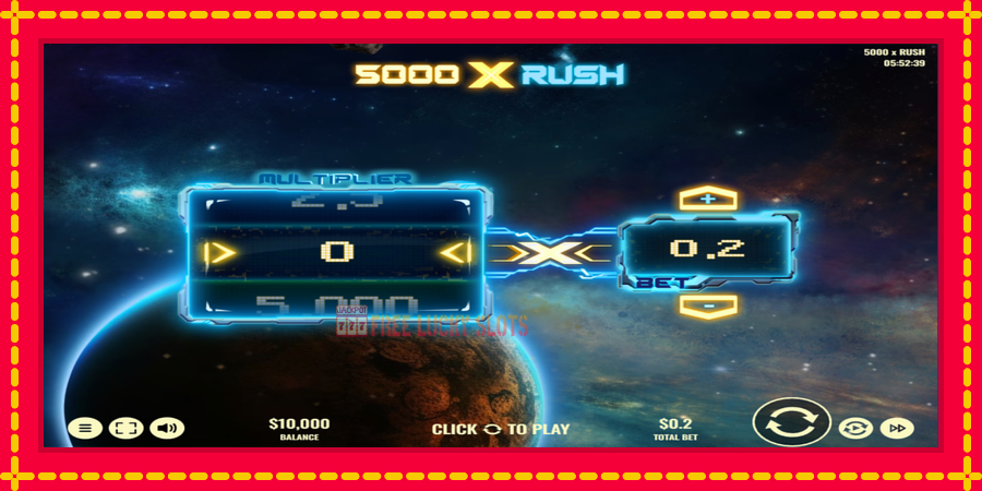 5000 x Rush: สล็อตแมชชีนพร้อมกราฟิกที่ทันสมัย, รูปภาพ 2