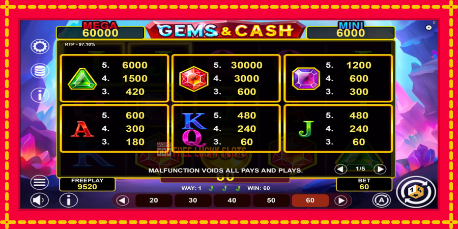 Gems & Cash: สล็อตแมชชีนพร้อมกราฟิกที่ทันสมัย, รูปภาพ 5