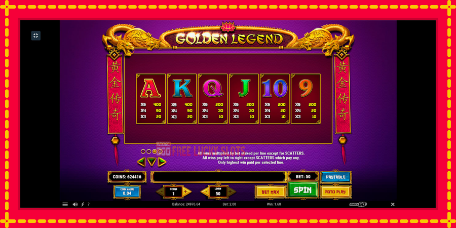 Golden Legend: สล็อตแมชชีนพร้อมกราฟิกที่ทันสมัย, รูปภาพ 6