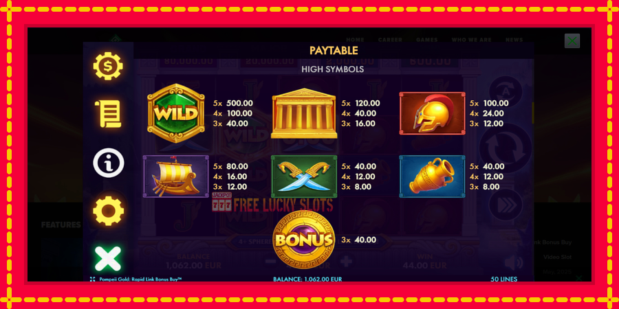 Pompeii Gold Rapid Link Bonus Buy: สล็อตแมชชีนพร้อมกราฟิกที่ทันสมัย, รูปภาพ 6