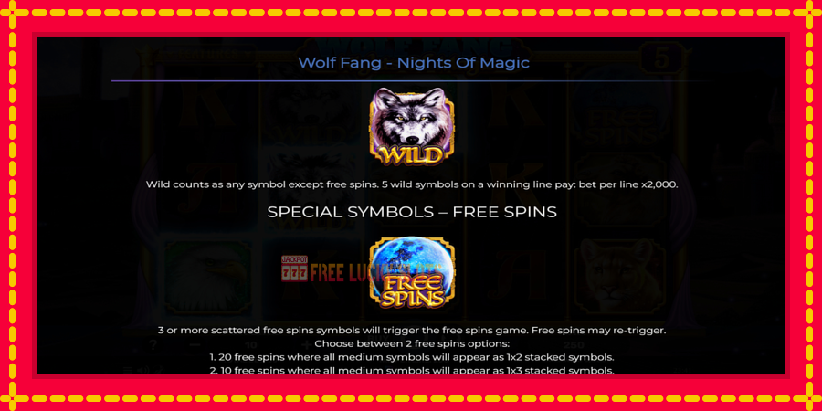 Wolf Fang - Nights of Magic: สล็อตแมชชีนพร้อมกราฟิกที่ทันสมัย, รูปภาพ 5