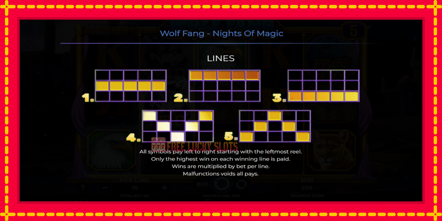 Wolf Fang - Nights of Magic: สล็อตแมชชีนพร้อมกราฟิกที่ทันสมัย, รูปภาพ 7