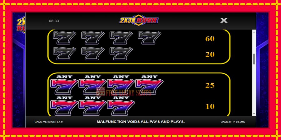 2x3x Rush: สล็อตแมชชีนพร้อมกราฟิกที่ทันสมัย, รูปภาพ 4