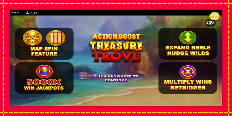 Action Boost Treasure Trove: สล็อตแมชชีนพร้อมกราฟิกที่ทันสมัย, รูปภาพ 1