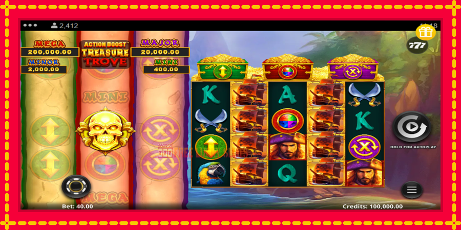 Action Boost Treasure Trove: สล็อตแมชชีนพร้อมกราฟิกที่ทันสมัย, รูปภาพ 2