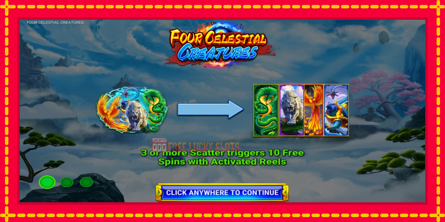 Four Celestial Creatures: สล็อตแมชชีนพร้อมกราฟิกที่ทันสมัย, รูปภาพ 1