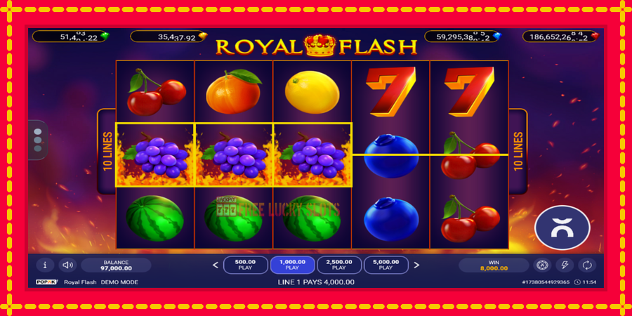 Royal Flash: สล็อตแมชชีนพร้อมกราฟิกที่ทันสมัย, รูปภาพ 2