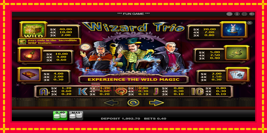 Wizard Trio: สล็อตแมชชีนพร้อมกราฟิกที่ทันสมัย, รูปภาพ 3