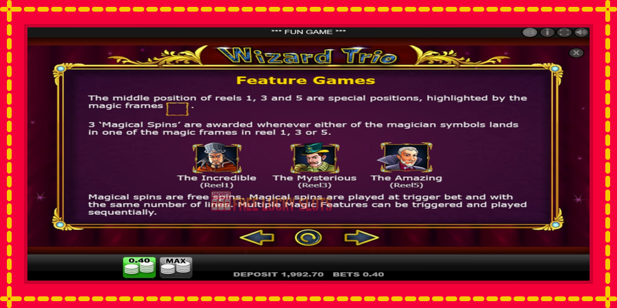 Wizard Trio: สล็อตแมชชีนพร้อมกราฟิกที่ทันสมัย, รูปภาพ 4