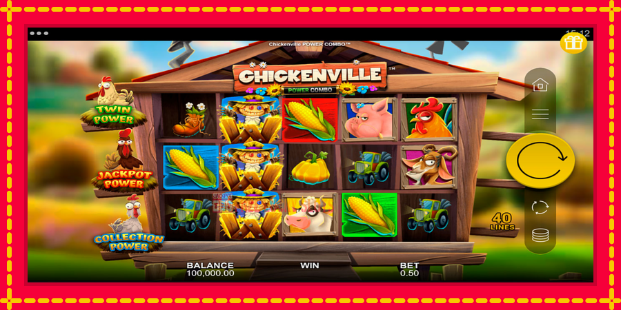 Chickenville Power Combo: สล็อตแมชชีนพร้อมกราฟิกที่ทันสมัย, รูปภาพ 1