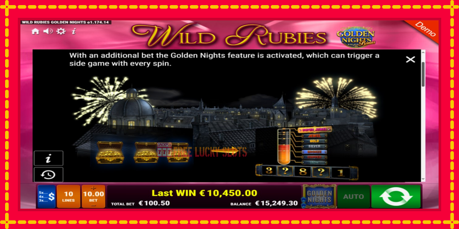 Wild Rubies Golden Nights: สล็อตแมชชีนพร้อมกราฟิกที่ทันสมัย, รูปภาพ 6