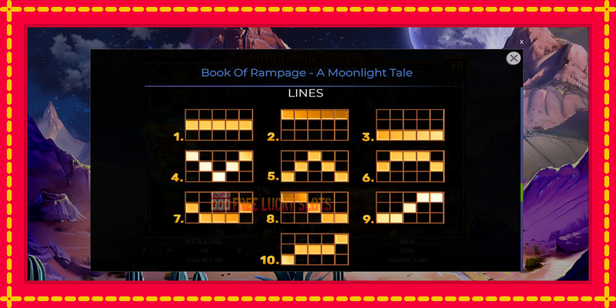 Book of Rampage - A Moonlight Tale: สล็อตแมชชีนพร้อมกราฟิกที่ทันสมัย, รูปภาพ 7