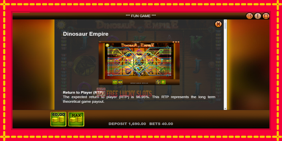 Dinosaur Empire: สล็อตแมชชีนพร้อมกราฟิกที่ทันสมัย, รูปภาพ 5