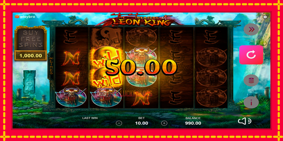 The Treasure of Leon King: สล็อตแมชชีนพร้อมกราฟิกที่ทันสมัย, รูปภาพ 2