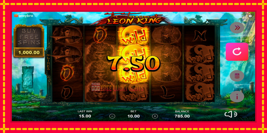 The Treasure of Leon King: สล็อตแมชชีนพร้อมกราฟิกที่ทันสมัย, รูปภาพ 4