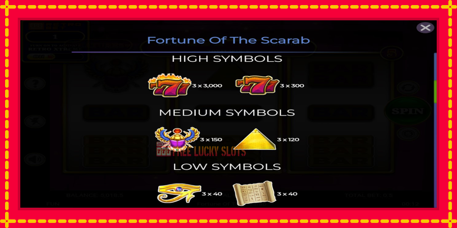 Fortune of the Scarab: สล็อตแมชชีนพร้อมกราฟิกที่ทันสมัย, รูปภาพ 5