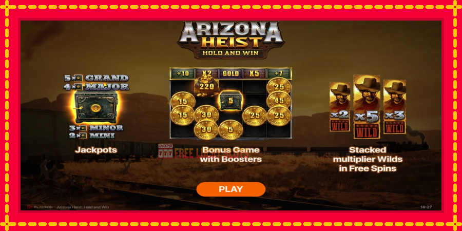 Arizona Heist: สล็อตแมชชีนพร้อมกราฟิกที่ทันสมัย, รูปภาพ 1