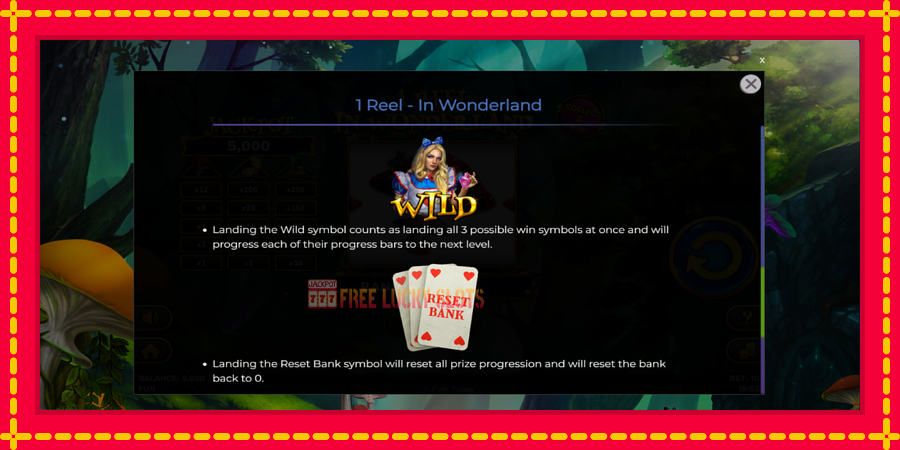 1 Reel In Wonderland: สล็อตแมชชีนพร้อมกราฟิกที่ทันสมัย, รูปภาพ 7