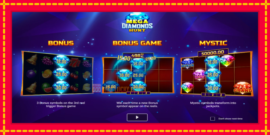 Mega Diamonds Hunt: สล็อตแมชชีนพร้อมกราฟิกที่ทันสมัย, รูปภาพ 1