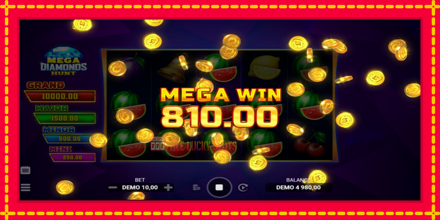 Mega Diamonds Hunt: สล็อตแมชชีนพร้อมกราฟิกที่ทันสมัย, รูปภาพ 3