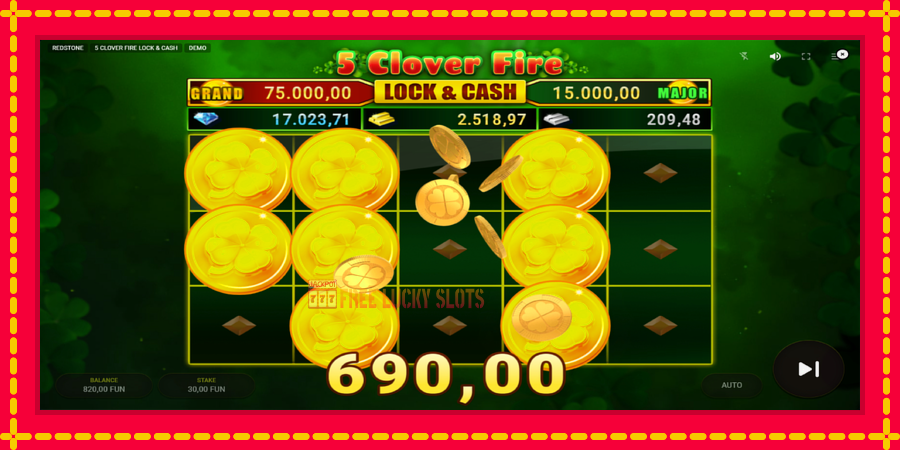 5 Clover Fire Lock & Cash: สล็อตแมชชีนพร้อมกราฟิกที่ทันสมัย, รูปภาพ 5