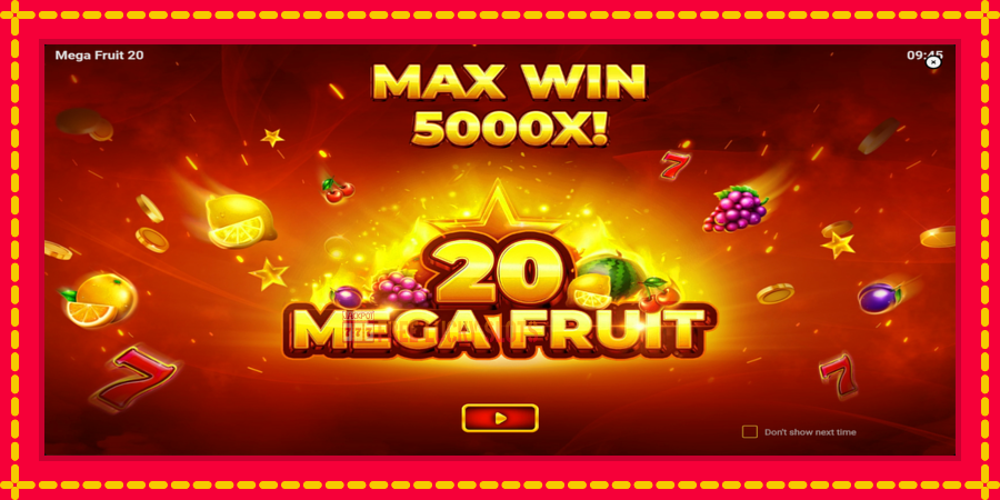 Mega Fruit 20: สล็อตแมชชีนพร้อมกราฟิกที่ทันสมัย, รูปภาพ 1