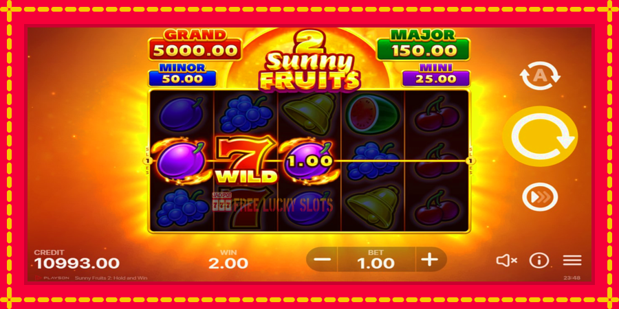 Sunny Fruits 2: Hold and Win: สล็อตแมชชีนพร้อมกราฟิกที่ทันสมัย, รูปภาพ 3