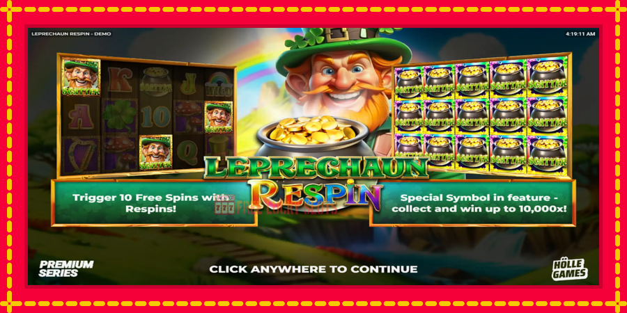 Leprechaun Respin: สล็อตแมชชีนพร้อมกราฟิกที่ทันสมัย, รูปภาพ 1