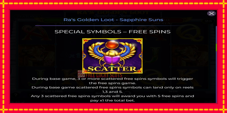 Ras Golden Loot - Sapphire Suns: สล็อตแมชชีนพร้อมกราฟิกที่ทันสมัย, รูปภาพ 4