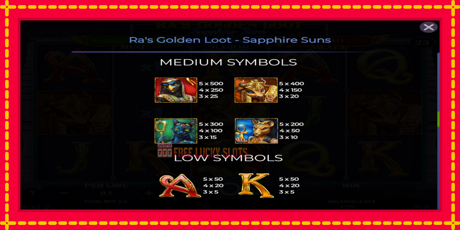 Ras Golden Loot - Sapphire Suns: สล็อตแมชชีนพร้อมกราฟิกที่ทันสมัย, รูปภาพ 5