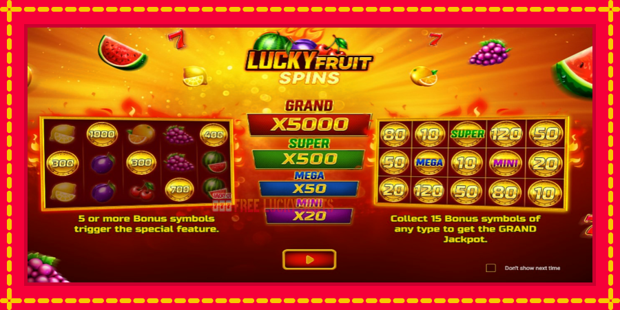 Lucky Fruit Spins Bonus Buy: สล็อตแมชชีนพร้อมกราฟิกที่ทันสมัย, รูปภาพ 1