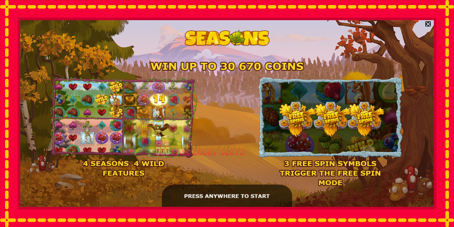 Seasons: สล็อตแมชชีนพร้อมกราฟิกที่ทันสมัย, รูปภาพ 1