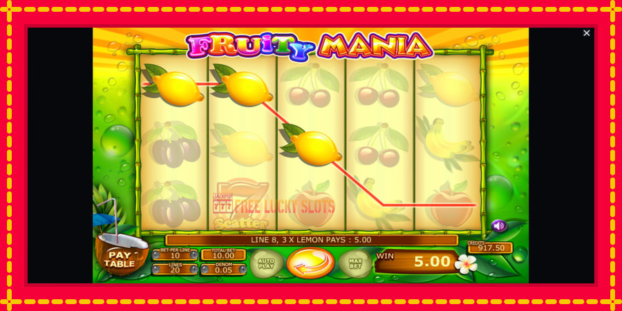 Fruity Mania: สล็อตแมชชีนพร้อมกราฟิกที่ทันสมัย, รูปภาพ 3