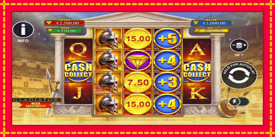 Gladiator: Mega Cash Collect: สล็อตแมชชีนพร้อมกราฟิกที่ทันสมัย, รูปภาพ 2