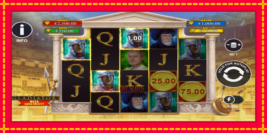 Gladiator: Mega Cash Collect: สล็อตแมชชีนพร้อมกราฟิกที่ทันสมัย, รูปภาพ 5