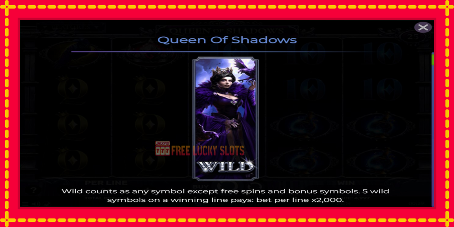 Queen of Shadows: สล็อตแมชชีนพร้อมกราฟิกที่ทันสมัย, รูปภาพ 4