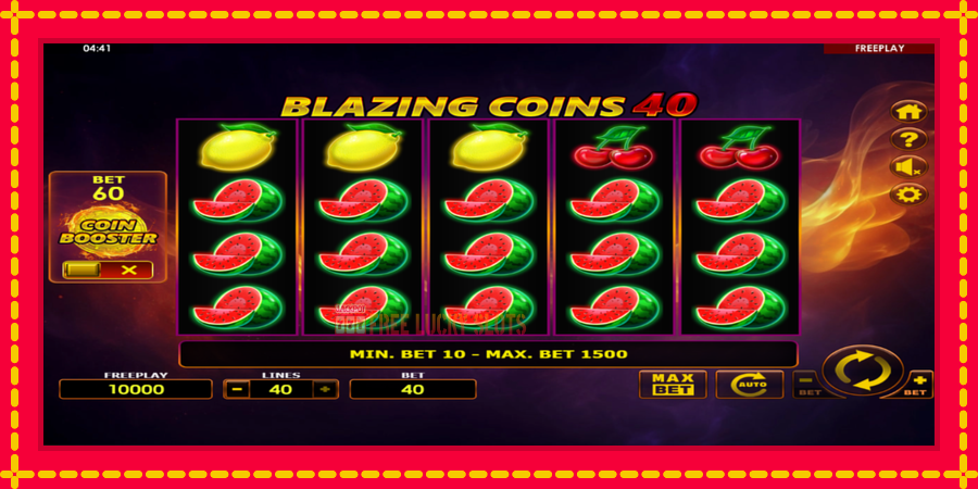 Blazing Coins 40: สล็อตแมชชีนพร้อมกราฟิกที่ทันสมัย, รูปภาพ 2