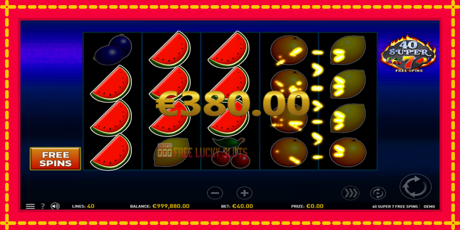 40 Super 7 Free Spins: สล็อตแมชชีนพร้อมกราฟิกที่ทันสมัย, รูปภาพ 4