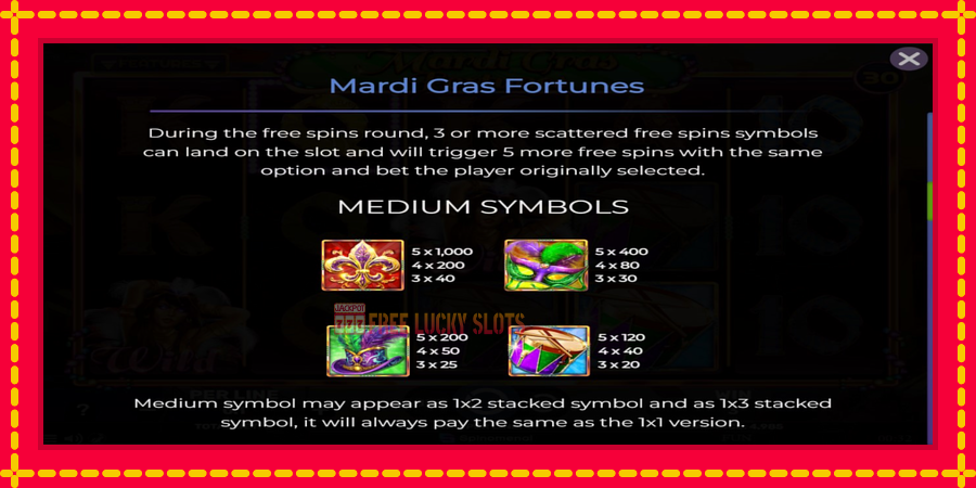 Mardi Gras Fortunes: สล็อตแมชชีนพร้อมกราฟิกที่ทันสมัย, รูปภาพ 5