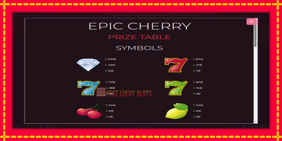 Epic Cherry: สล็อตแมชชีนพร้อมกราฟิกที่ทันสมัย, รูปภาพ 4